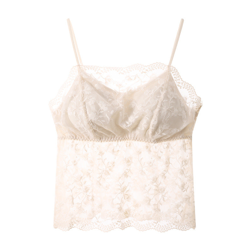 Women's Chest Beauty Back Sling Cup Wrap Tanks Camis