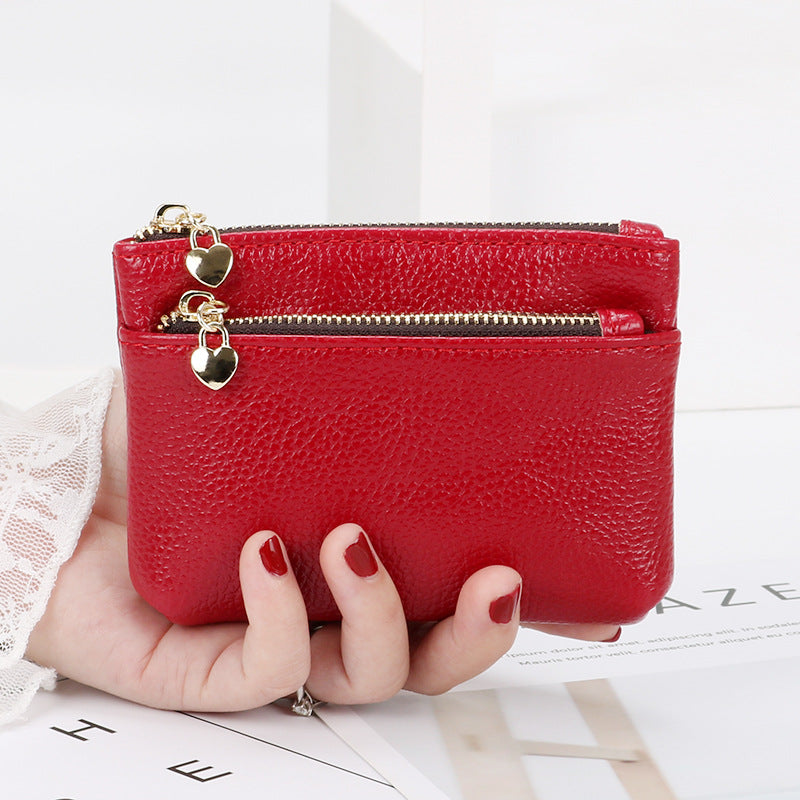Women's Leather Tactile Feel Short Soft Driving Coin Purses
