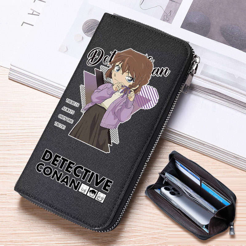 Women's & Men's Detective Conan College Cartoon Trend Canvas Men's Wallet