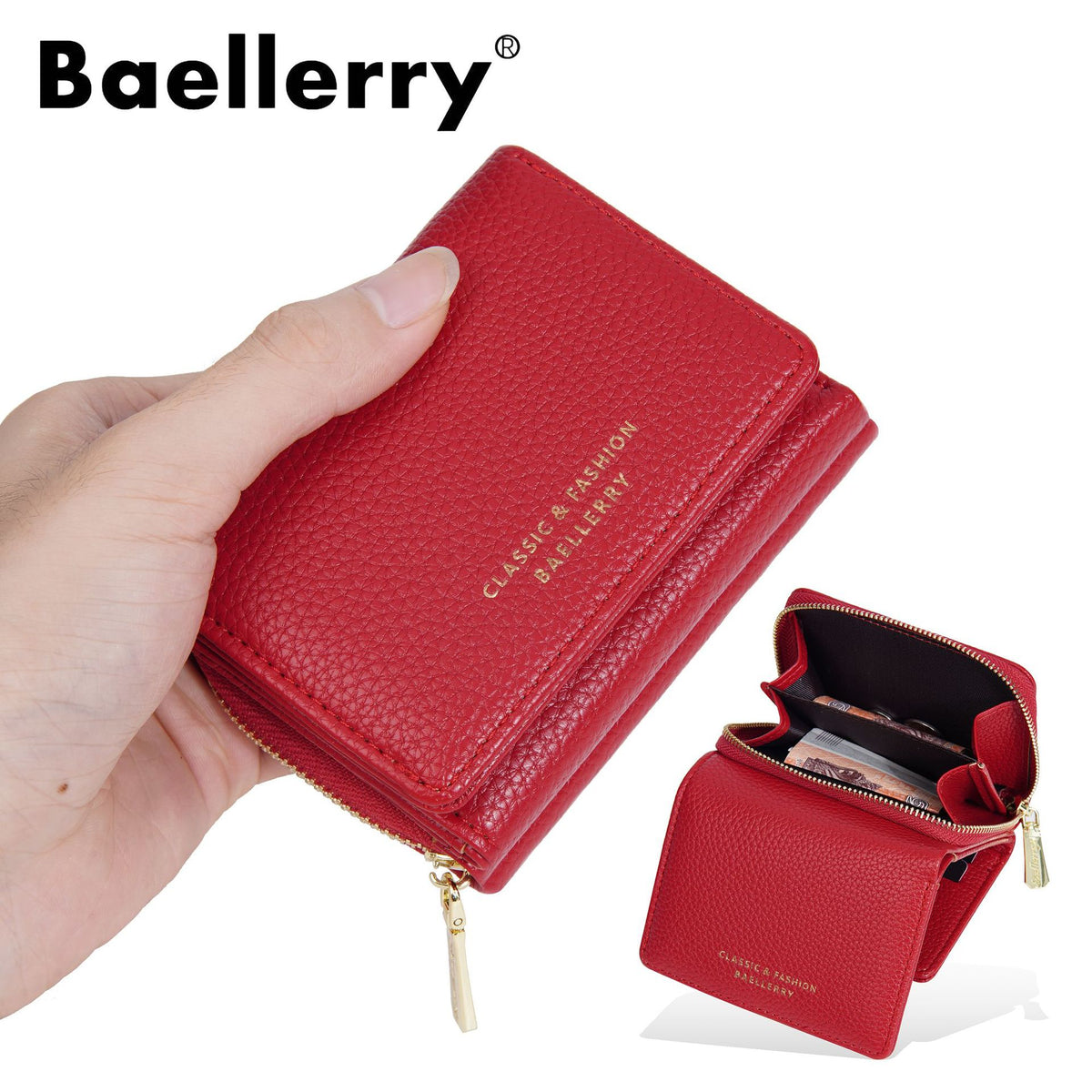 Women's Three Fold High Sense Multiple Slots Ladies Wallet