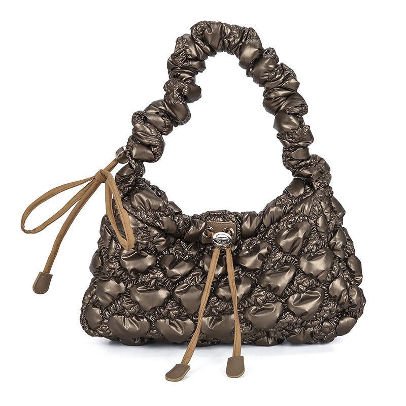 Women's Minority Fashion Underarm Pleated Cloud Personalized Bags