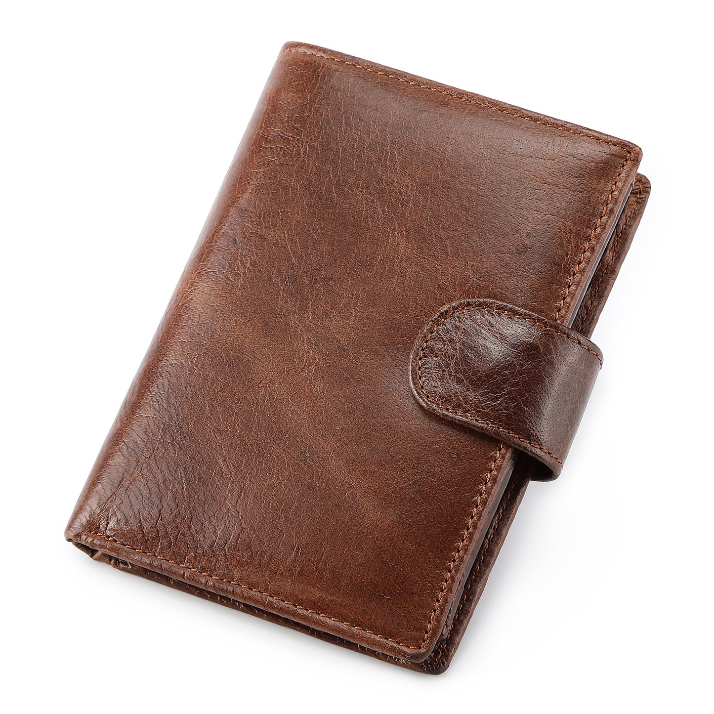 Men's Short Vintage Leather First Layer Vertical Men's Wallets