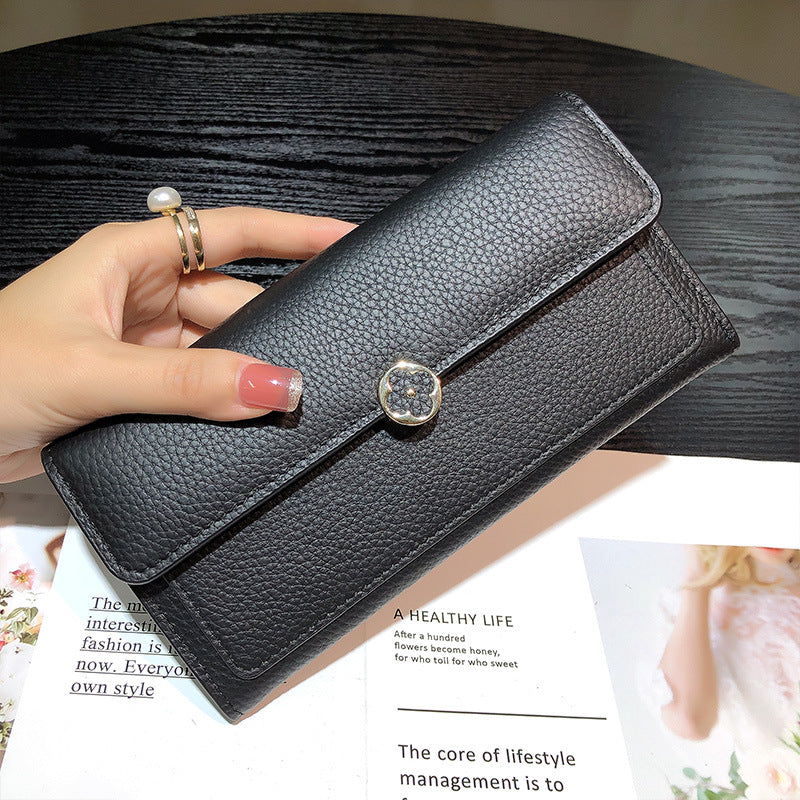 Women's Graceful Genuine Leather Large Capacity Simple Ladies Wallet