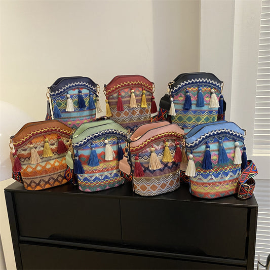 Women's Fashion Korean Ethnic Style Embroidered Shoulder Bags