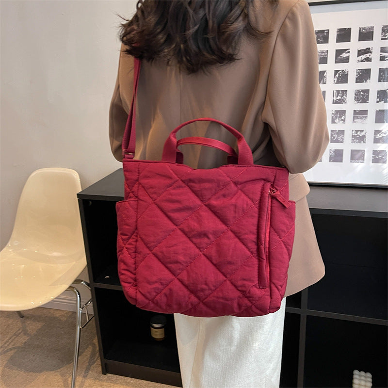 Women's Space Cotton Commuting Large Rhombic Handbags