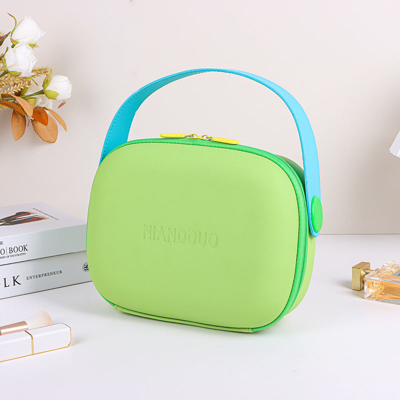 Portable Dopamine Cosmetics Toiletries Waterproof Hard Makeup Bag