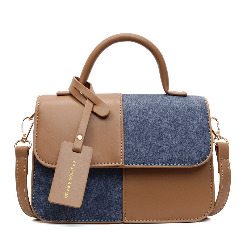 Women's Fashion Stitching Texture Portable Commuter Western Bags