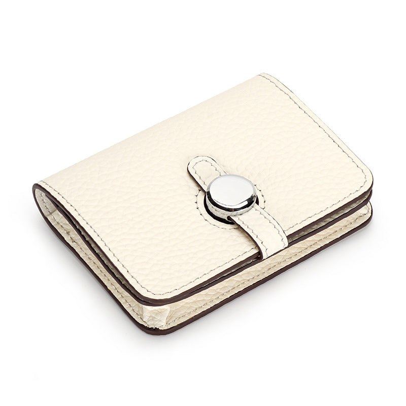 Women's Leather Short Fashion First Layer Cowhide Purses