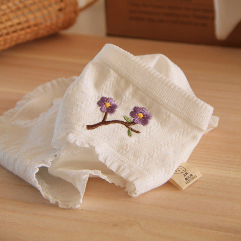 Cotton Antibacterial Crotch Female Comfortable Floral Panties