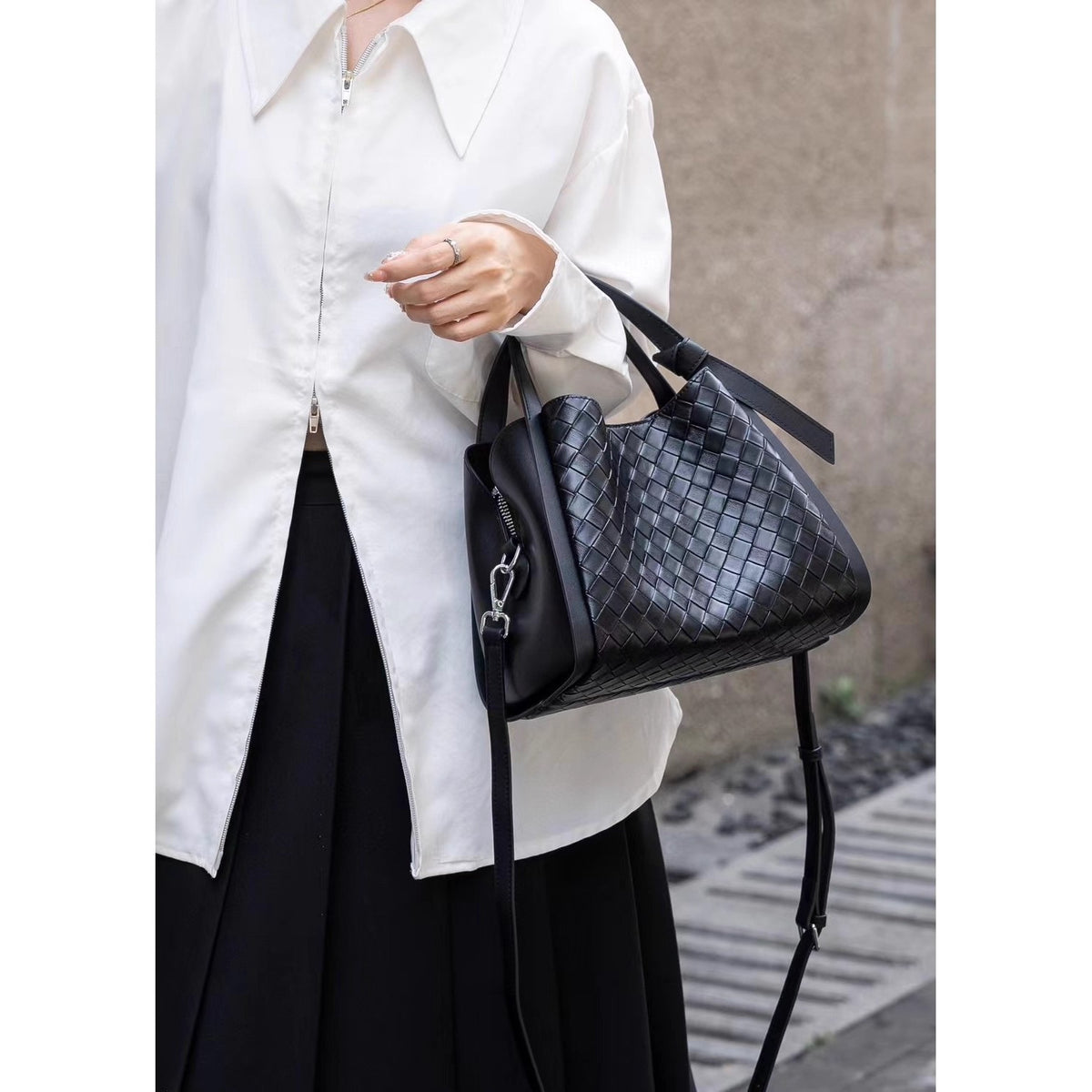 Women's Woven Western Style Vegetable Basket Design Women's Shoulder Bag