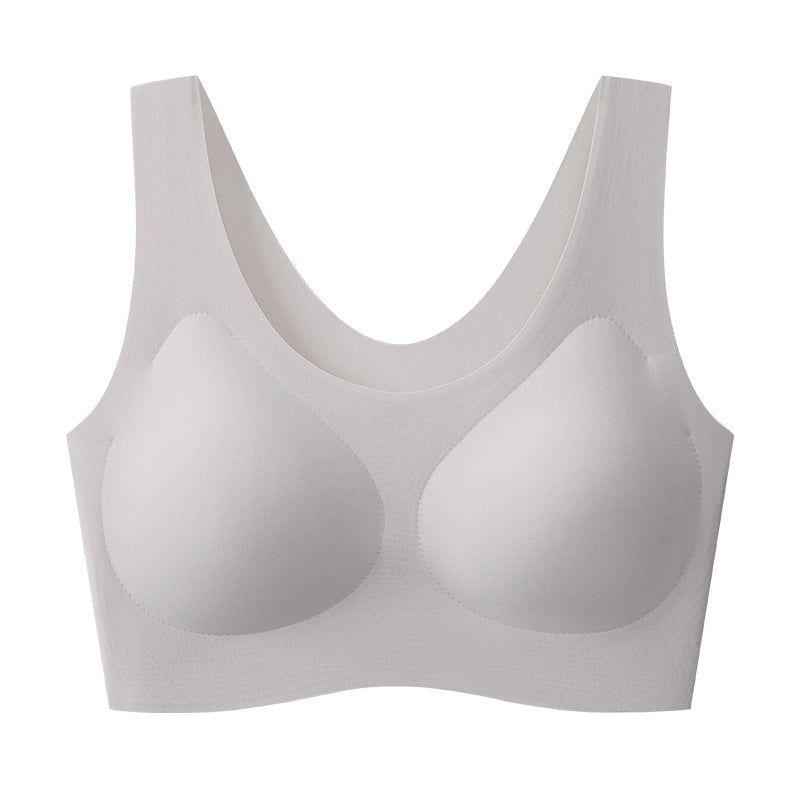 Women's Seamless Liquid Foundation Underwear Big Chest Small Bras