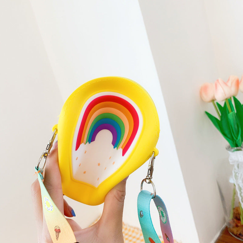Slouchy Children's Cute Donut Rainbow Silicone Coin Purses