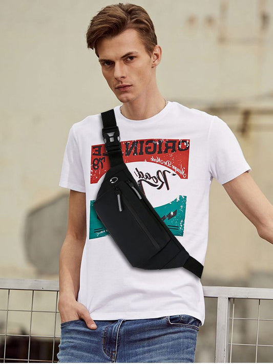 Men's Black Stall Leisure Waterproof Running Cross Men's Waist Packs