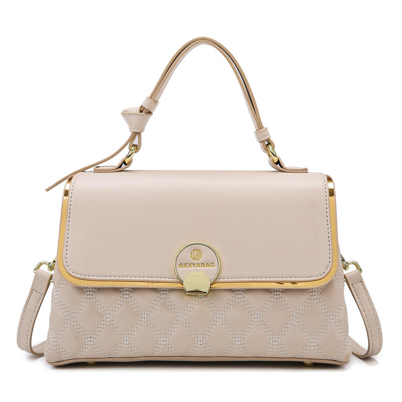 Women's High-grade Large Capacity Rhombus Spring Wild Bags