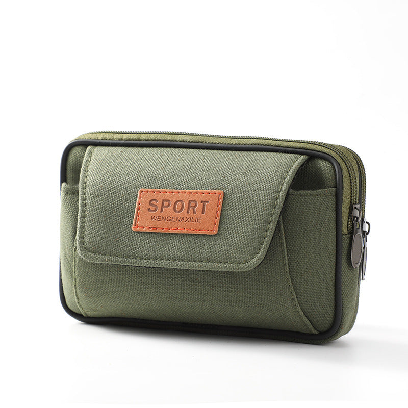 Men's Canvas Mobile Multifunctional Construction Site Men's Waist Packs