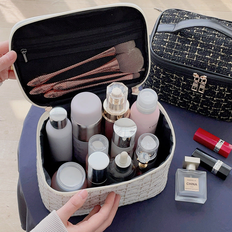 Style Large Capacity Plaid Portable Korean Toiletry Bags
