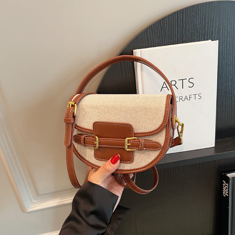Women's Niche Contrast Color Saddle Summer Fashion Women's Messenger Bag