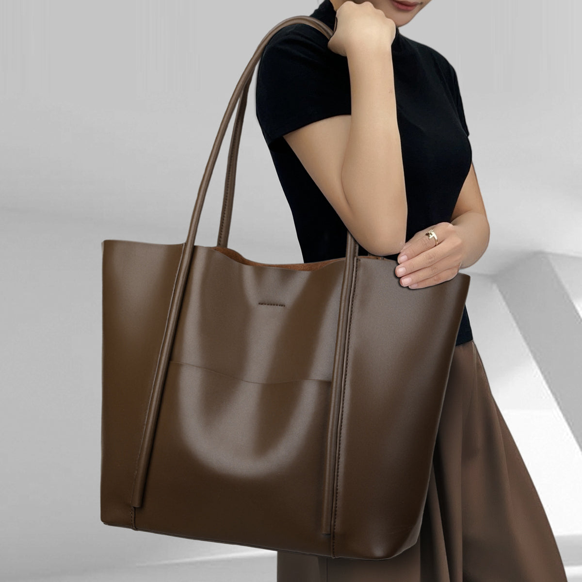 Women's Super Popular Large Capacity Genuine Leather Women's Shoulder Bag