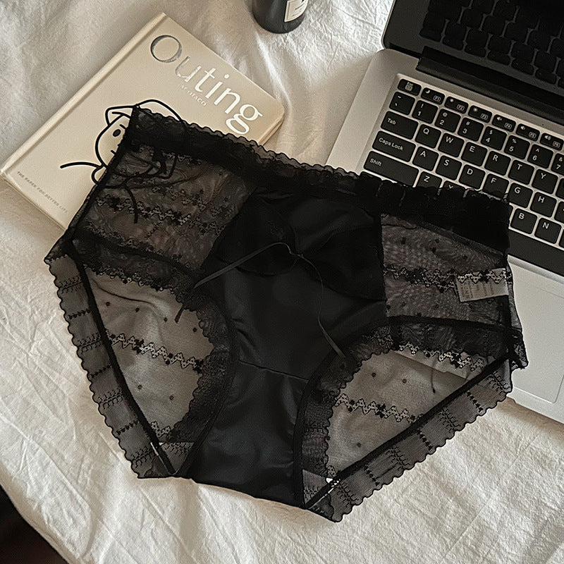 Sexy Comfortable Mulberry Silk Crotch Mid Panties