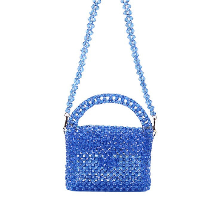 Women's Creative Acrylic Portable Beaded Fashion Weaving Handbags