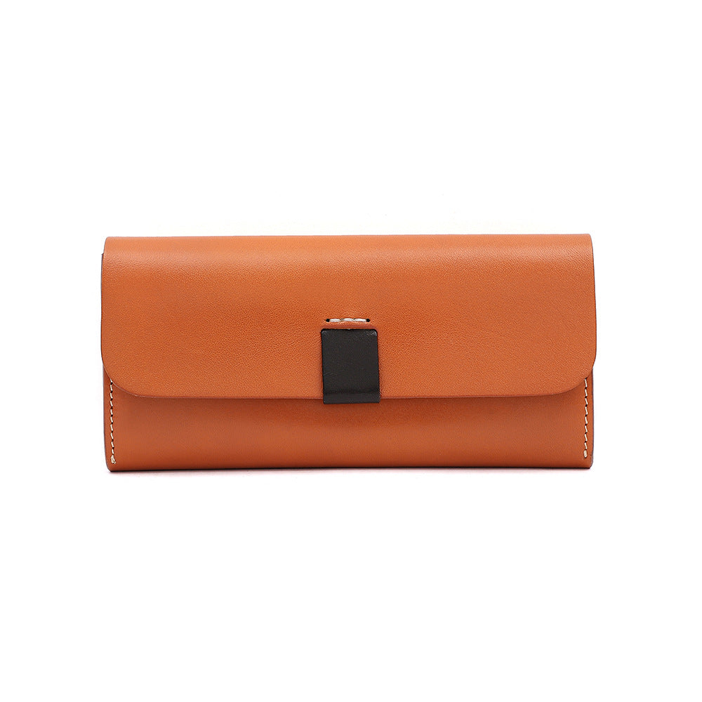Women's First Layer Cowhide Simple Clutch High-grade Genuine Leather Ladies Wallet