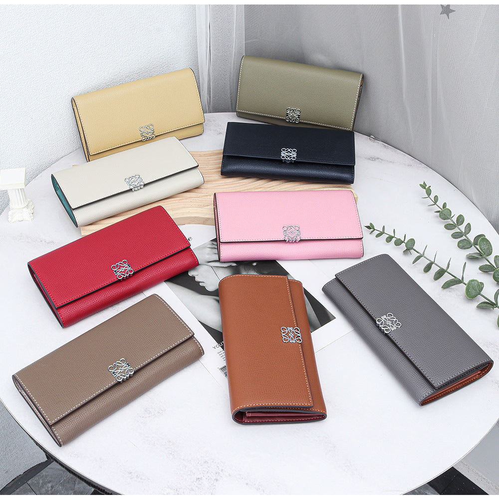 Women's Leather Fashion Large Capacity Multiple Slots Long Ladies Wallet