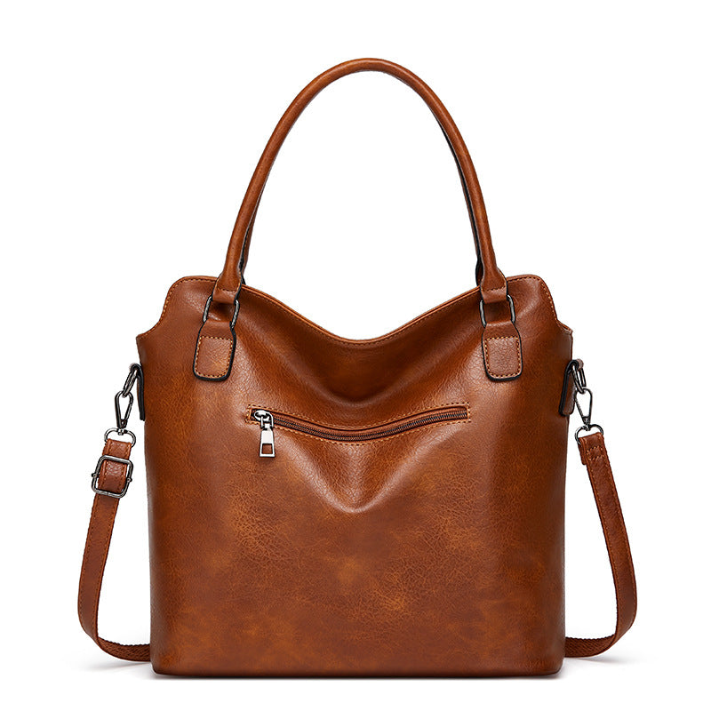 Women's Fashion Large Capacity Soft Leather Retro Bags