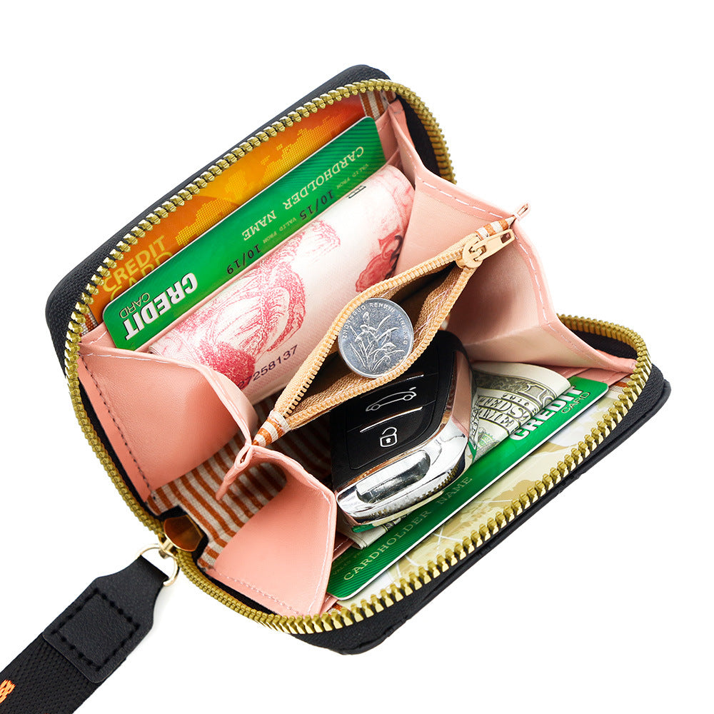 Trendy Women's Clutch Zipper Bank Storage Bags