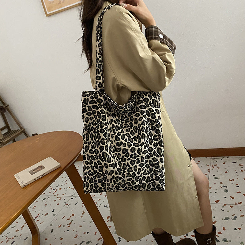Women's Western Style Fashion Leopard Print Large Capacity Cool Women's Shoulder Bag
