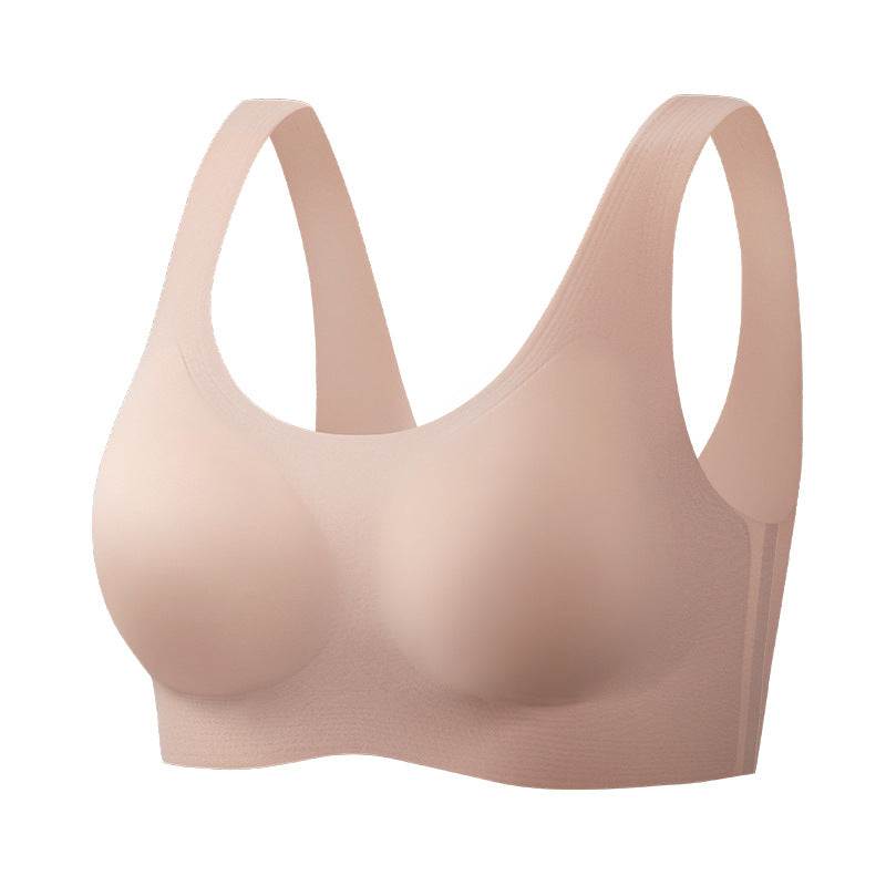 Women's Seamless Liquid Foundation Underwear Big Chest Small Bras