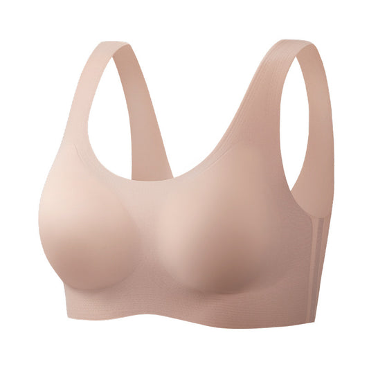 Women's Seamless Liquid Foundation Underwear Big Chest Small Bras