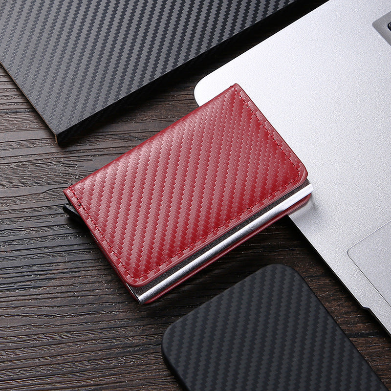 Men's Swiping Automatic Pop-up Slim Credit Metal Card Holder