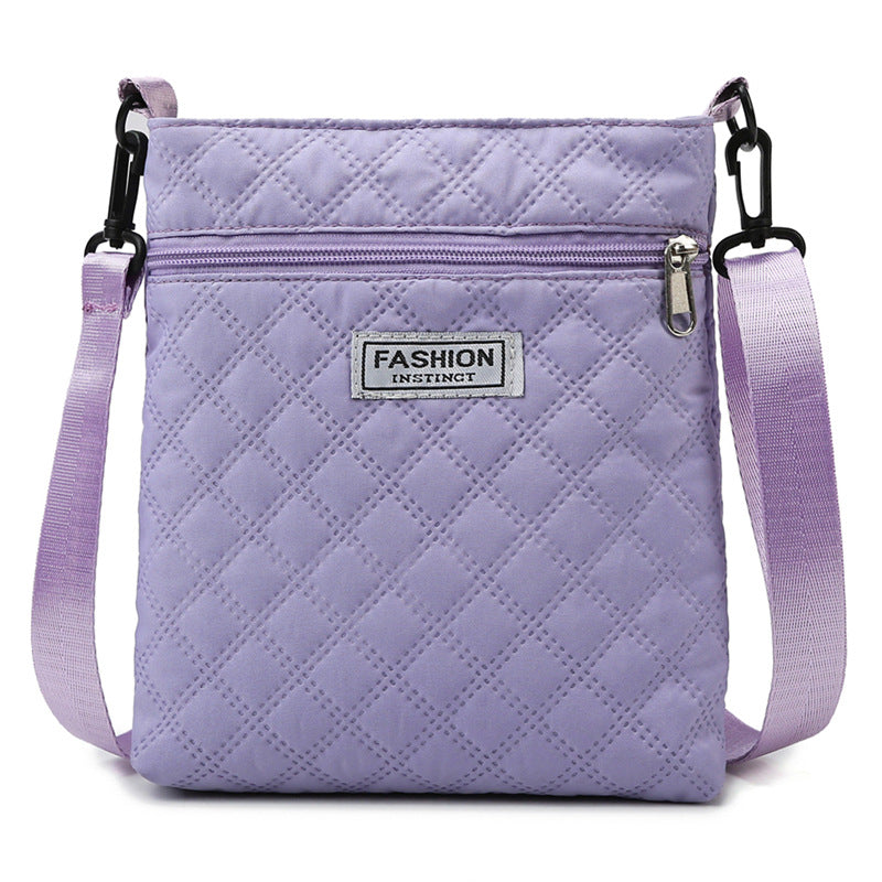 Fashion Simple Design Diamond Check Female Bags