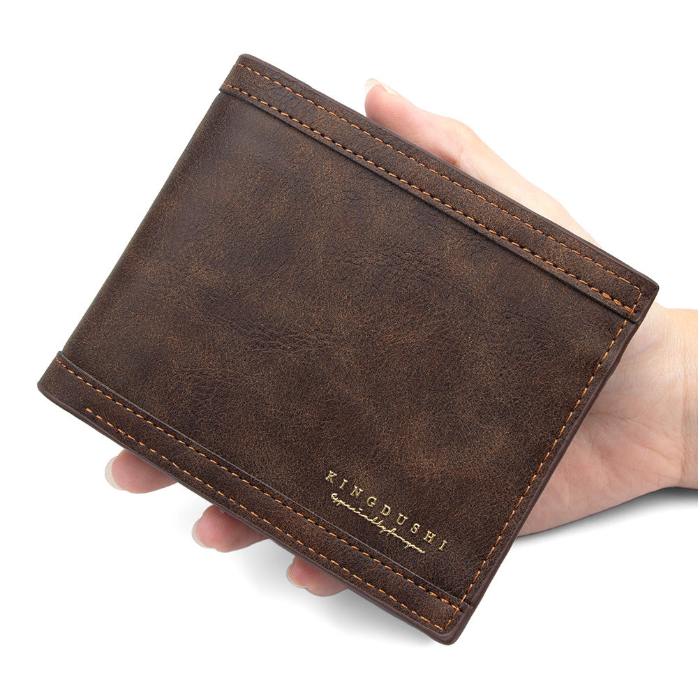 Men's Short Frosted Thin Open Zipper Pocket Bags