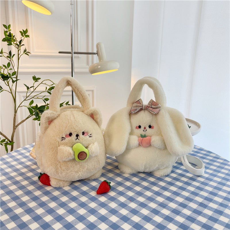 Heart Fur Female Storage Change Prize Crossbody Bags