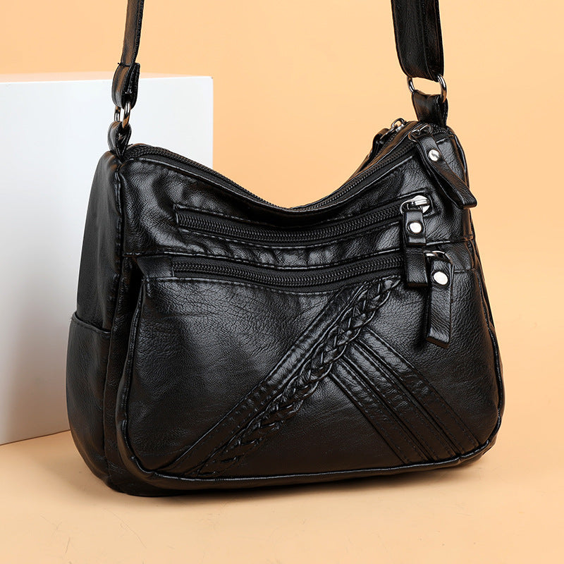 Graceful Women's Large Capacity Mother-in-law Leather Backpacks