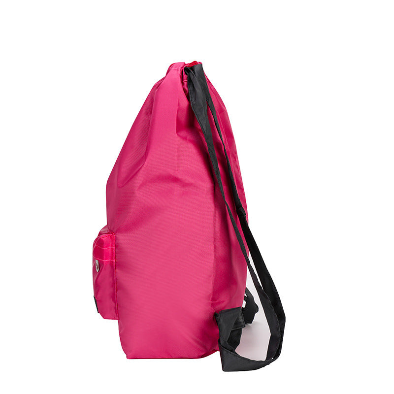 Women's Drawstring Pocket Lightweight Nylon Gymnastic Valise Travel Bags