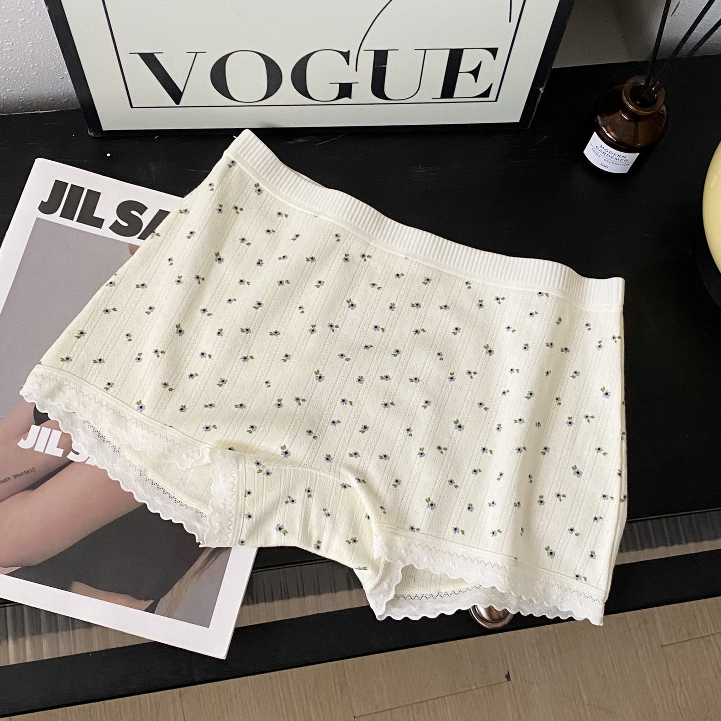 Briefs Floral Pure Cotton Antibacterial Crotch Panties