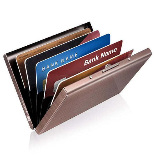Stainless Steel Bank Credit Box Clamp Metal Card Holder