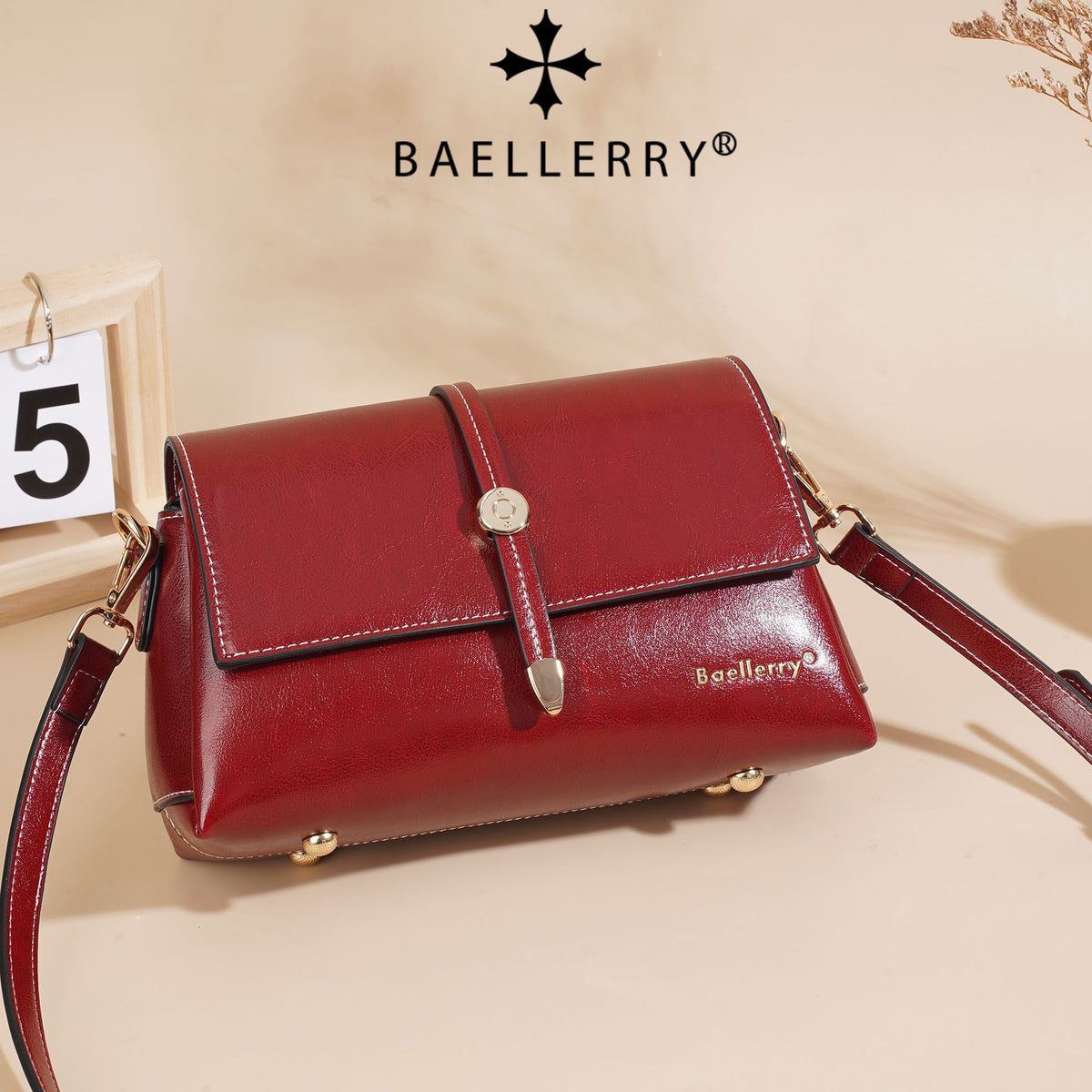 Women's For Retro Oil Wax Skin Metal Clasp Women's Shoulder Bag
