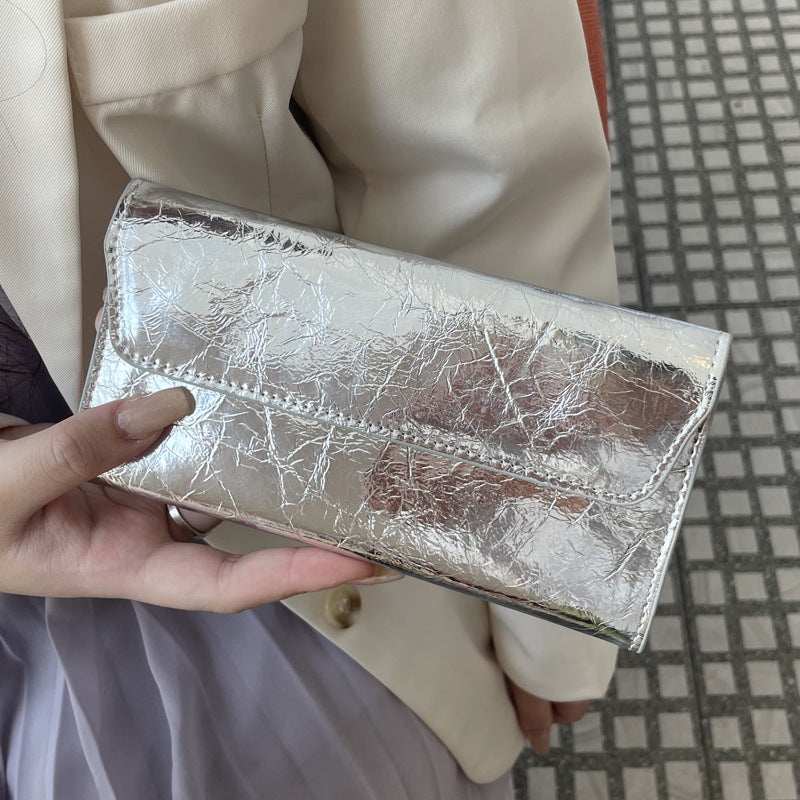 Women's Long Leather Crack Exquisite Large Capacity Ladies Wallet