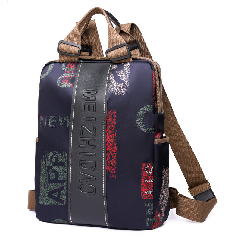 Women's National Fashion Simple Printed Large Capacity Backpacks