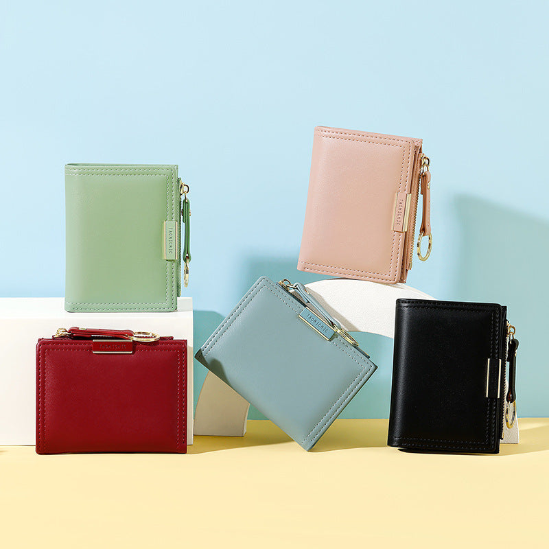 Women's Simple High-grade Fashion Short Zipper Change Card Holder