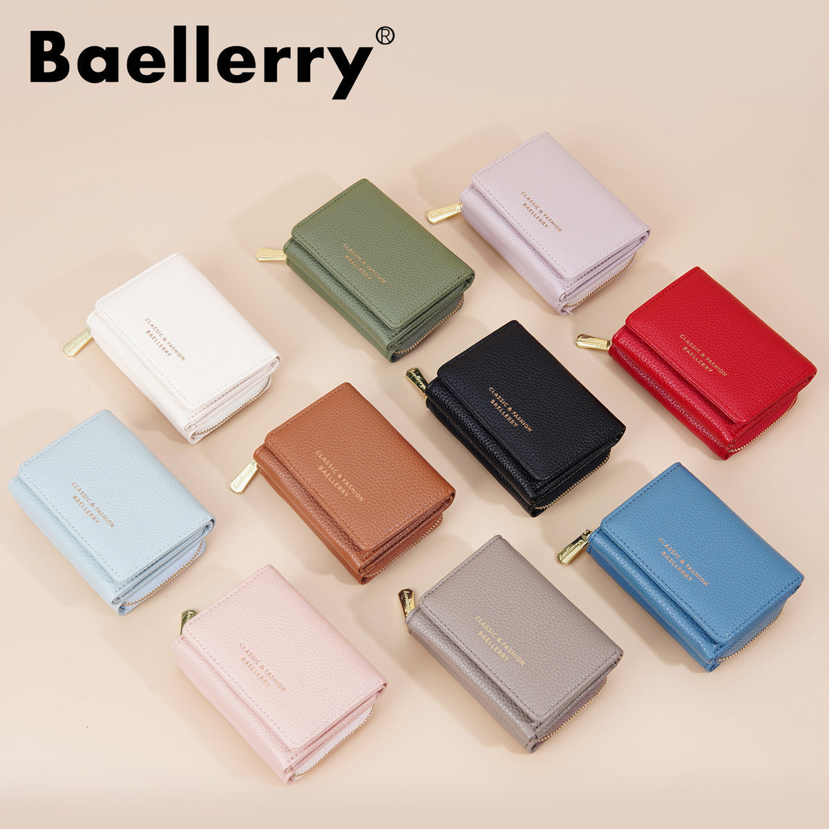 Women's Three Fold High Sense Multiple Slots Ladies Wallet