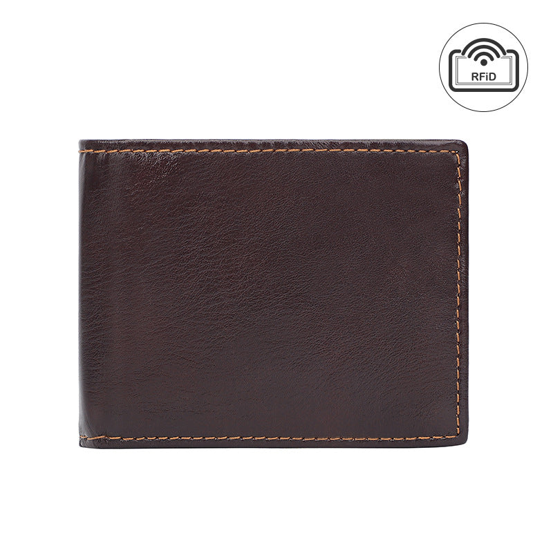 Oil Wax Leather For Man First Layer Card Holder