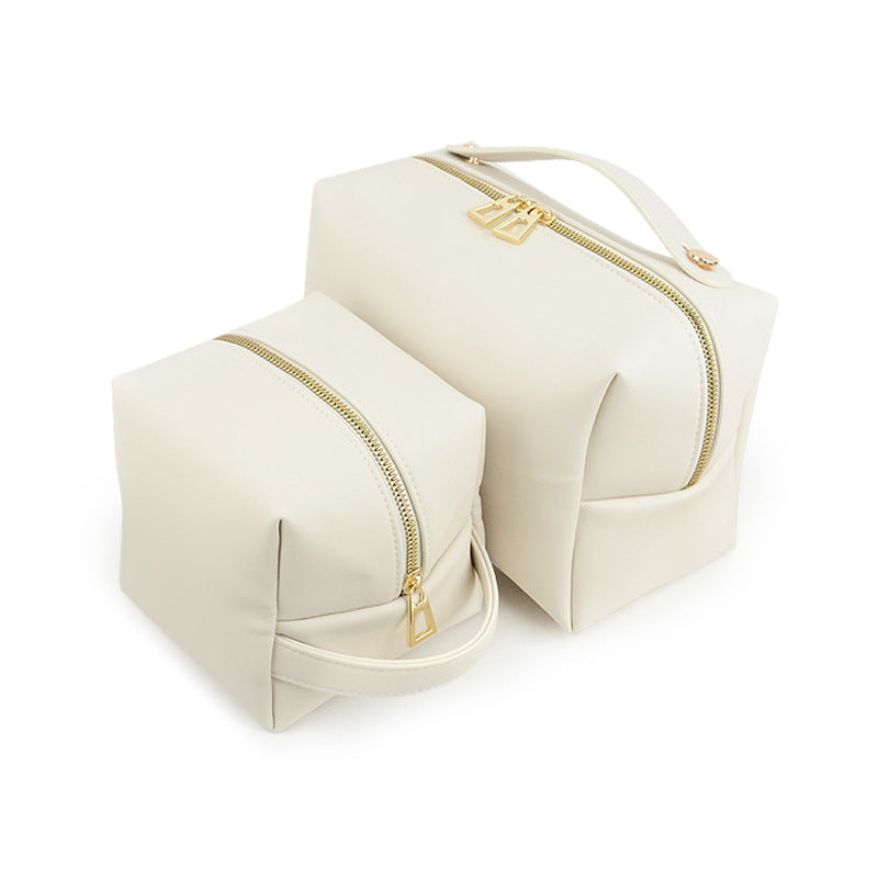 Leather Large Capacity High-grade Wind Portable Cosmetic Bags