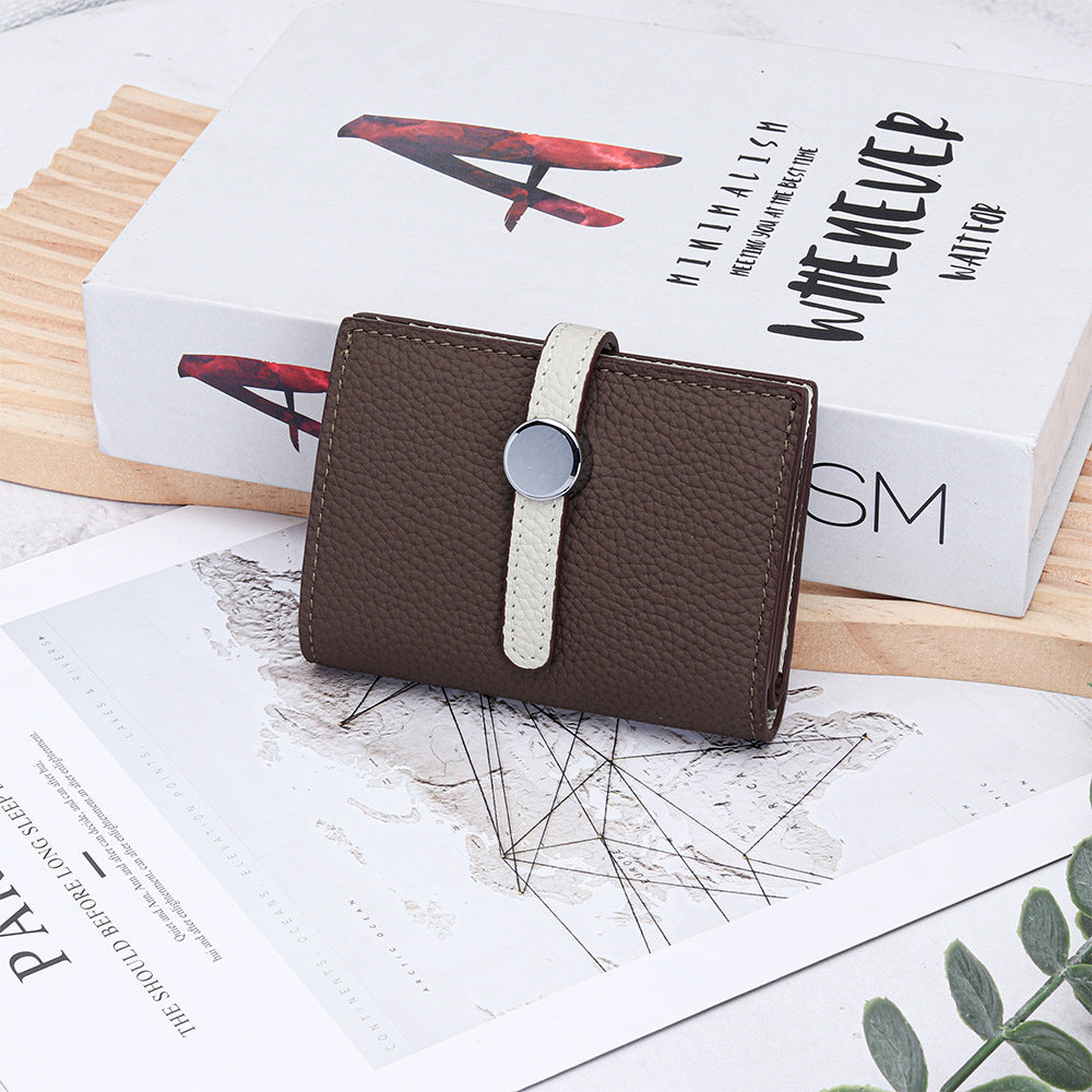 Women's Layer Short Cowhide Mini Fashion Genuine Leather Ladies Wallet