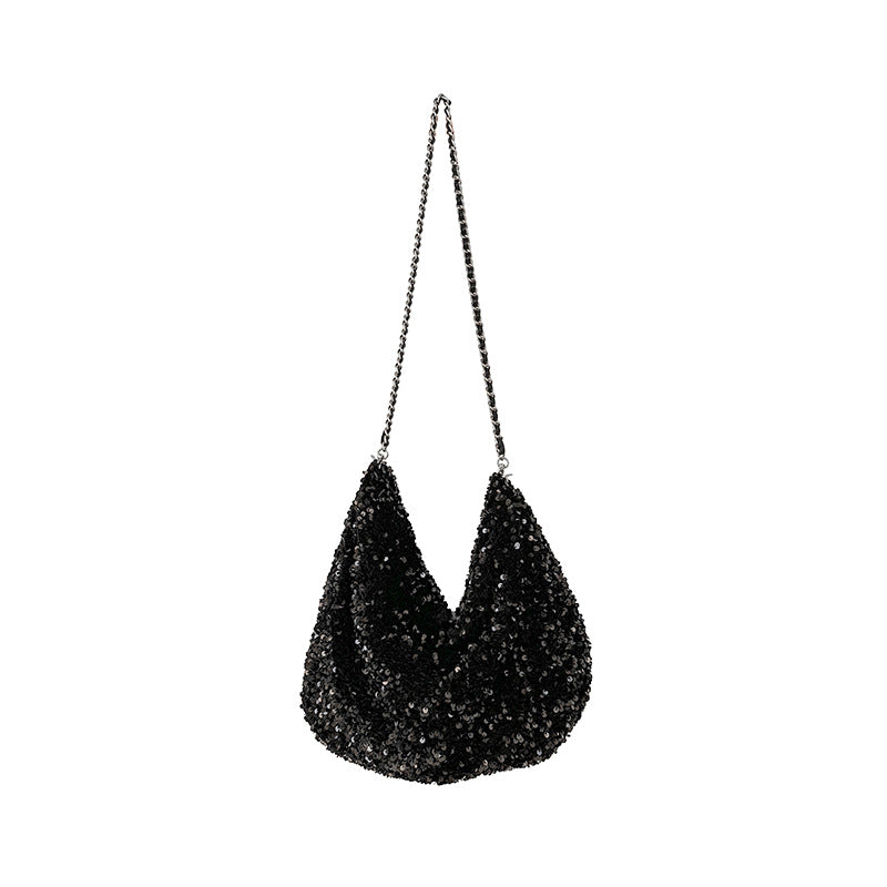 Women's Sequined Minority Personality Chain Large Capacity Women's Messenger Bag