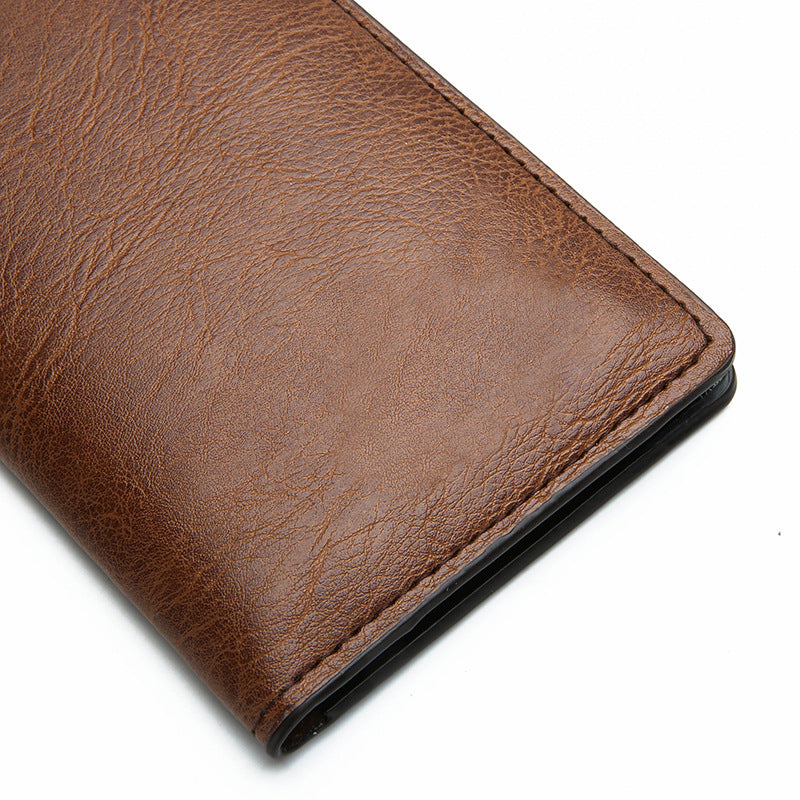 Men's Long Green Multiple Slots Leisure Trendy Men's Wallets
