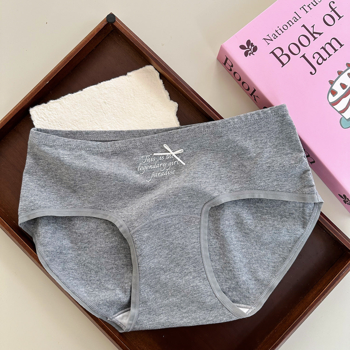Women's Gray Adjustable Full Pants Lengthened Bottom Panties